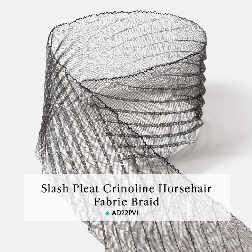 Slash Pleat Crinoline Horsehair Fabric Braid