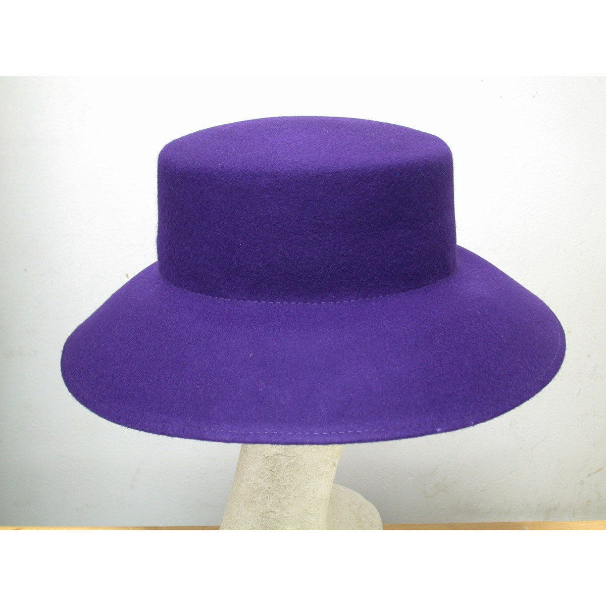 purple felt hat