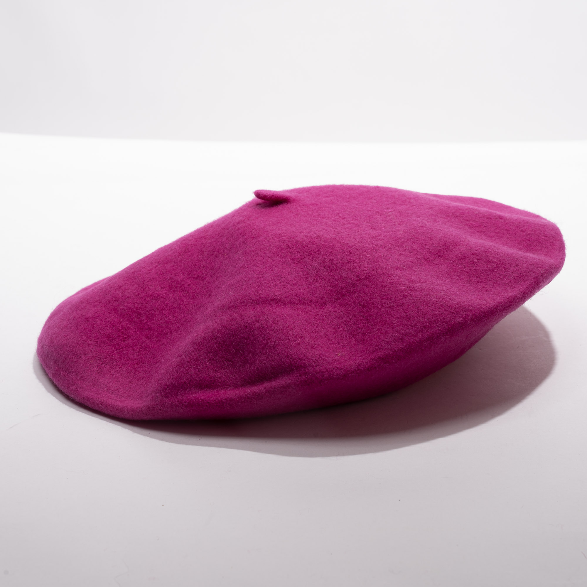 Pink French Beret Hot Pink Wool Beret – LanaBlu Boutique main image 4