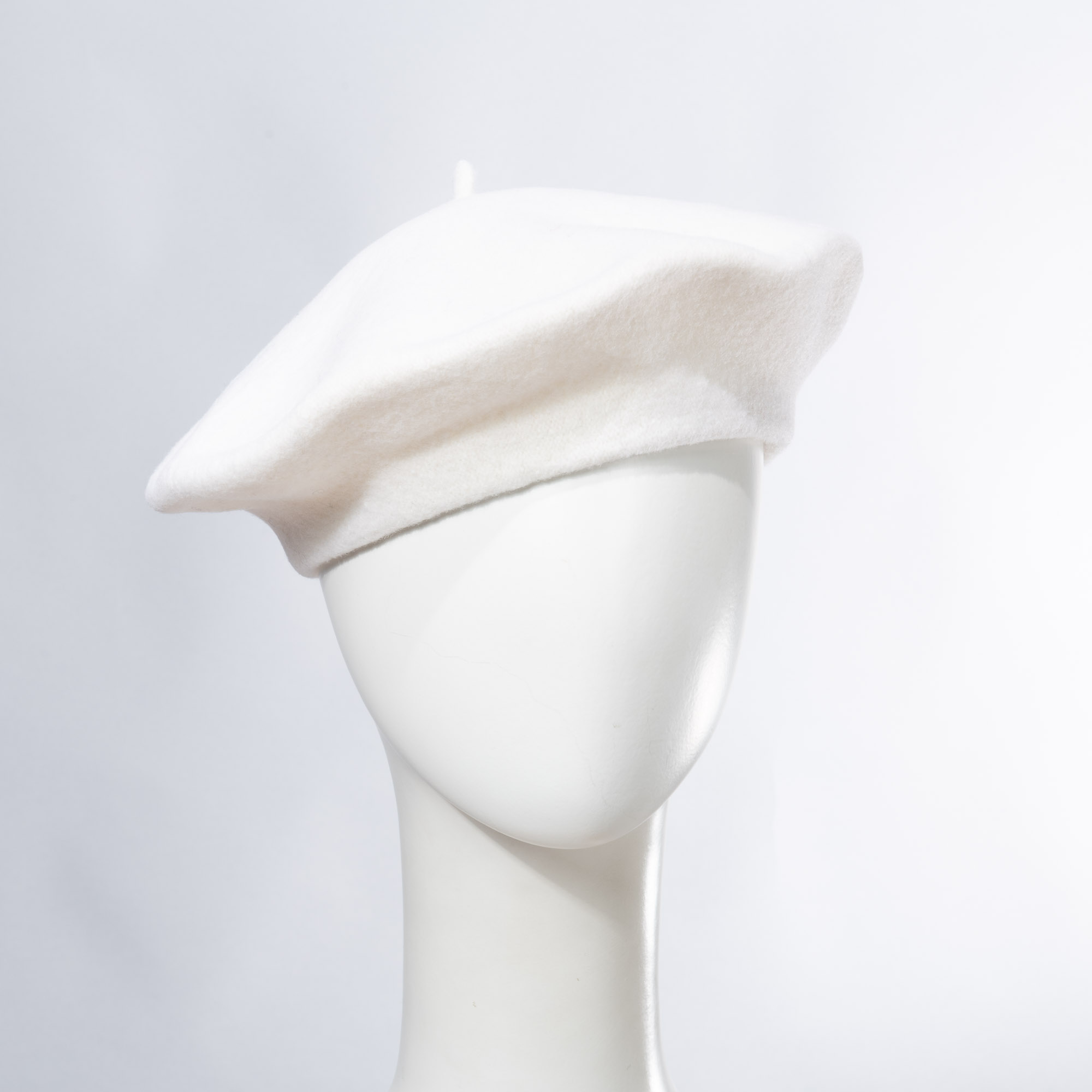 Women\'s Wool Felt Ribbon French Fashion Vintage Millinery Beret Hats White Wool Beret Hat Classic Solid Color French Beret for Women  main image 4