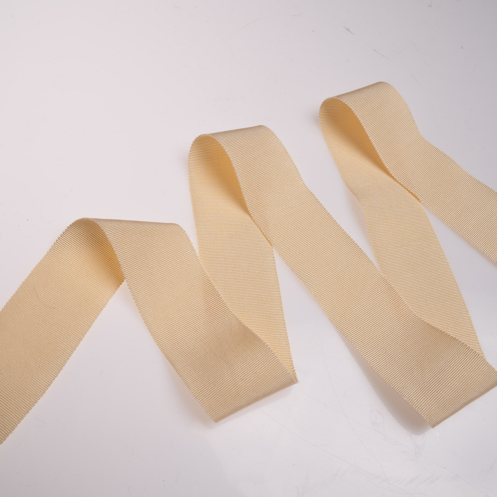 Wheat Viscose Grosgrain Belting Ribbon, No 9 1 1/2 Inch