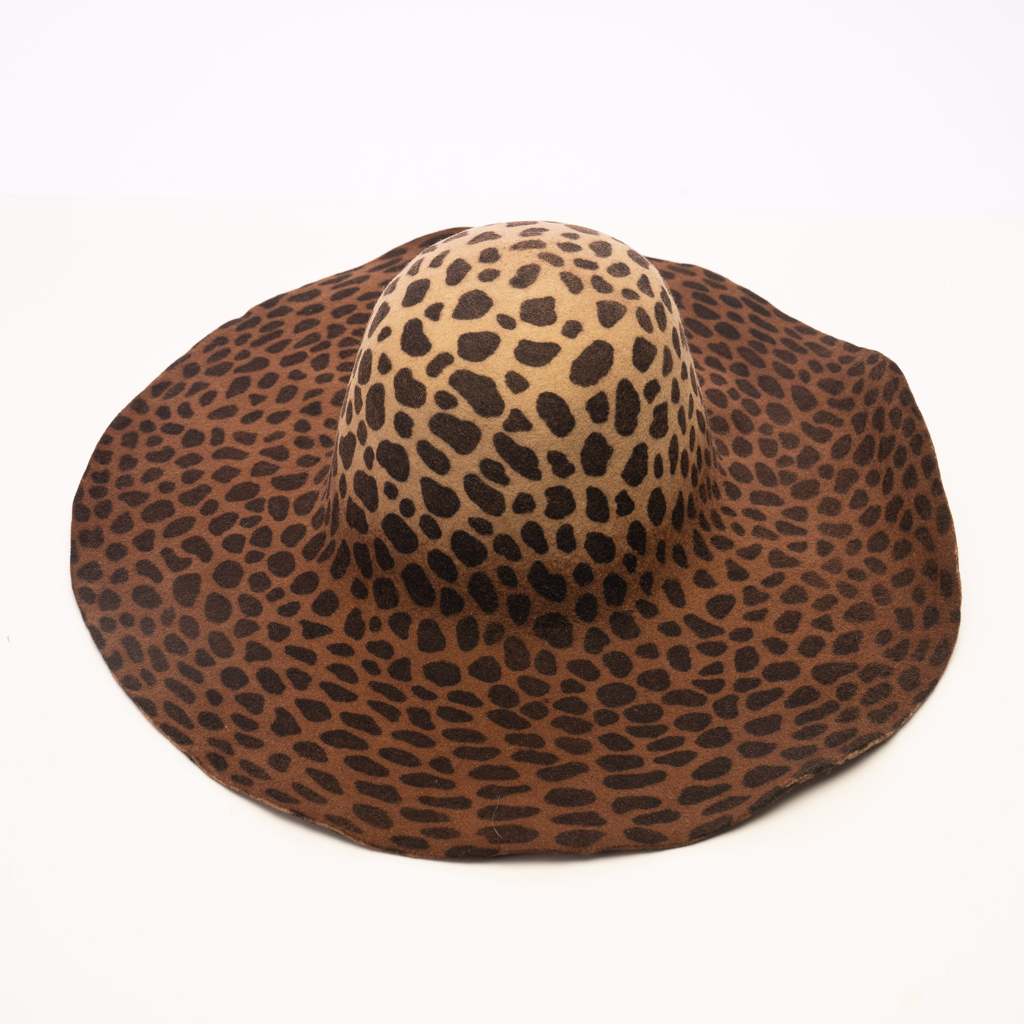 Double Side Leopard Print Wool Felt Body For Millinery And 