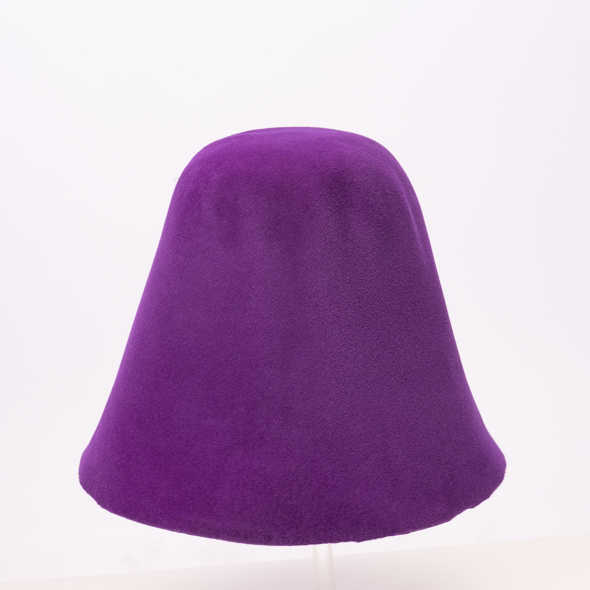 Purple Rabbit Fur Felt Hood With Velour Finish For Millinery  display picture 3
