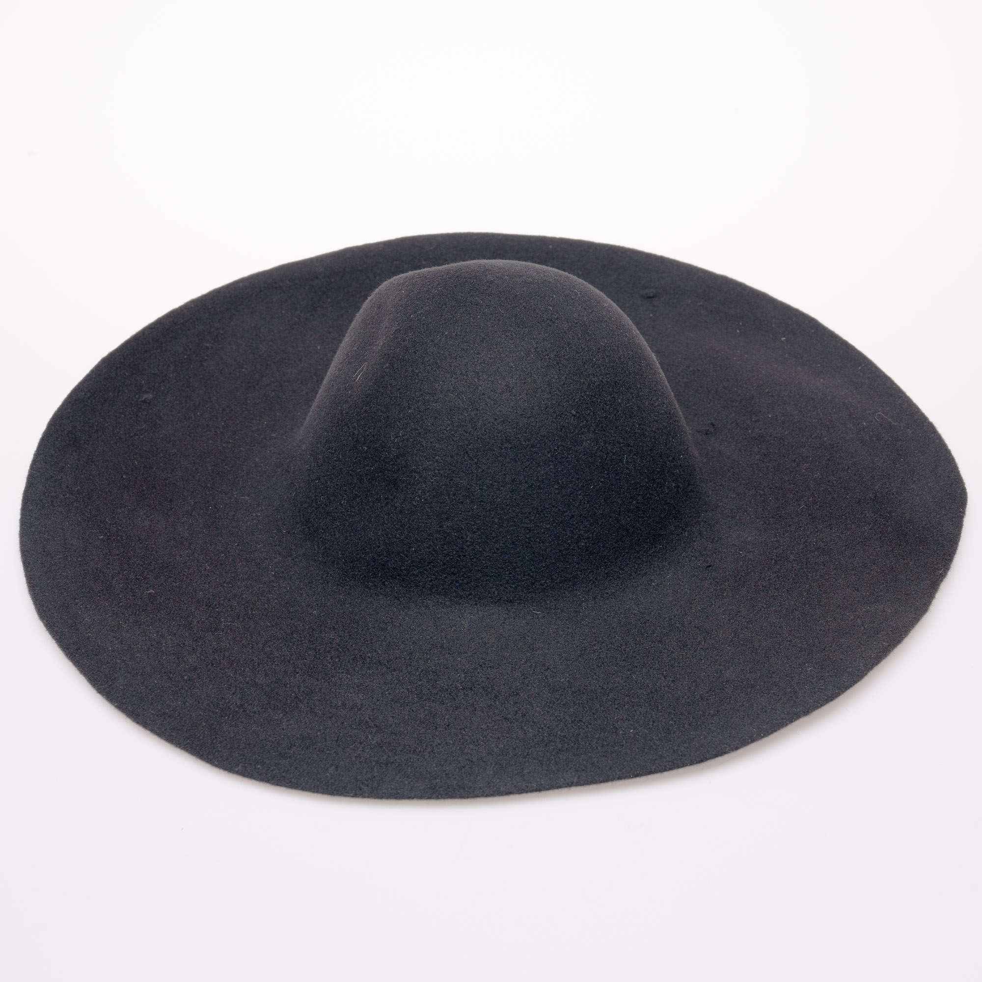 5 Inch Brim Unblocked Wool Felt Hat Body Black SUN YORKOS