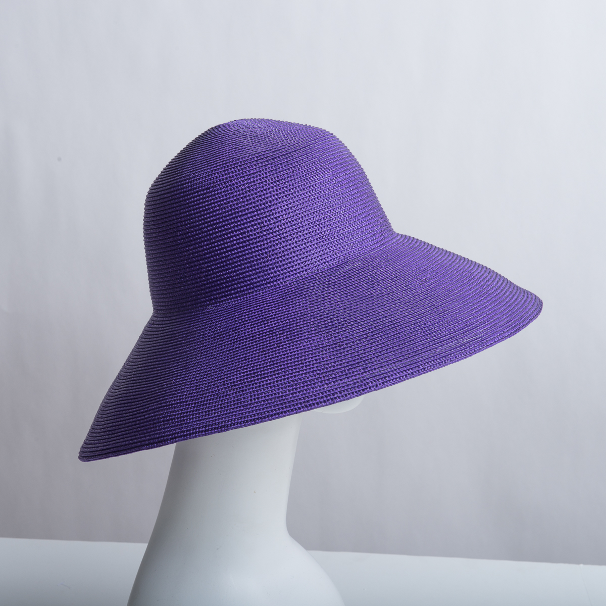 Purple Dull Medium Brim Blocked Untrimmed Polypropylene  display picture 3