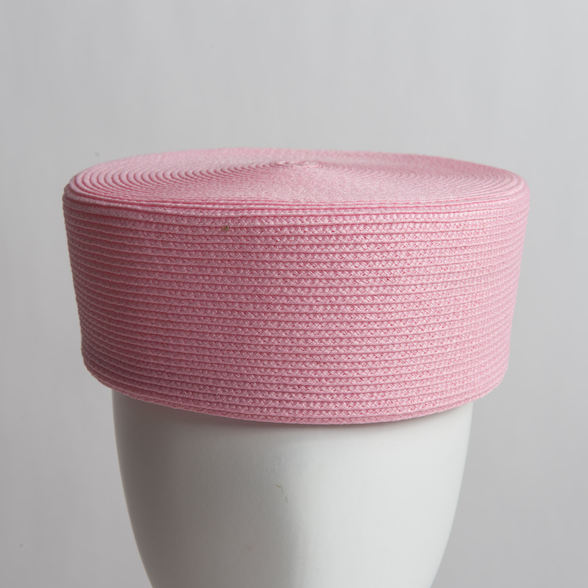 Lt. Pink Fine Weaving Matt Polyproplene Flat Top Pillbox  display picture 1