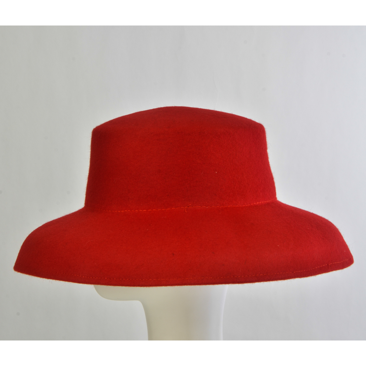 4 inches Brim Un-Blocked Orange Felt Hat Body-FM-N4-ORANGE-Sun Yorkos