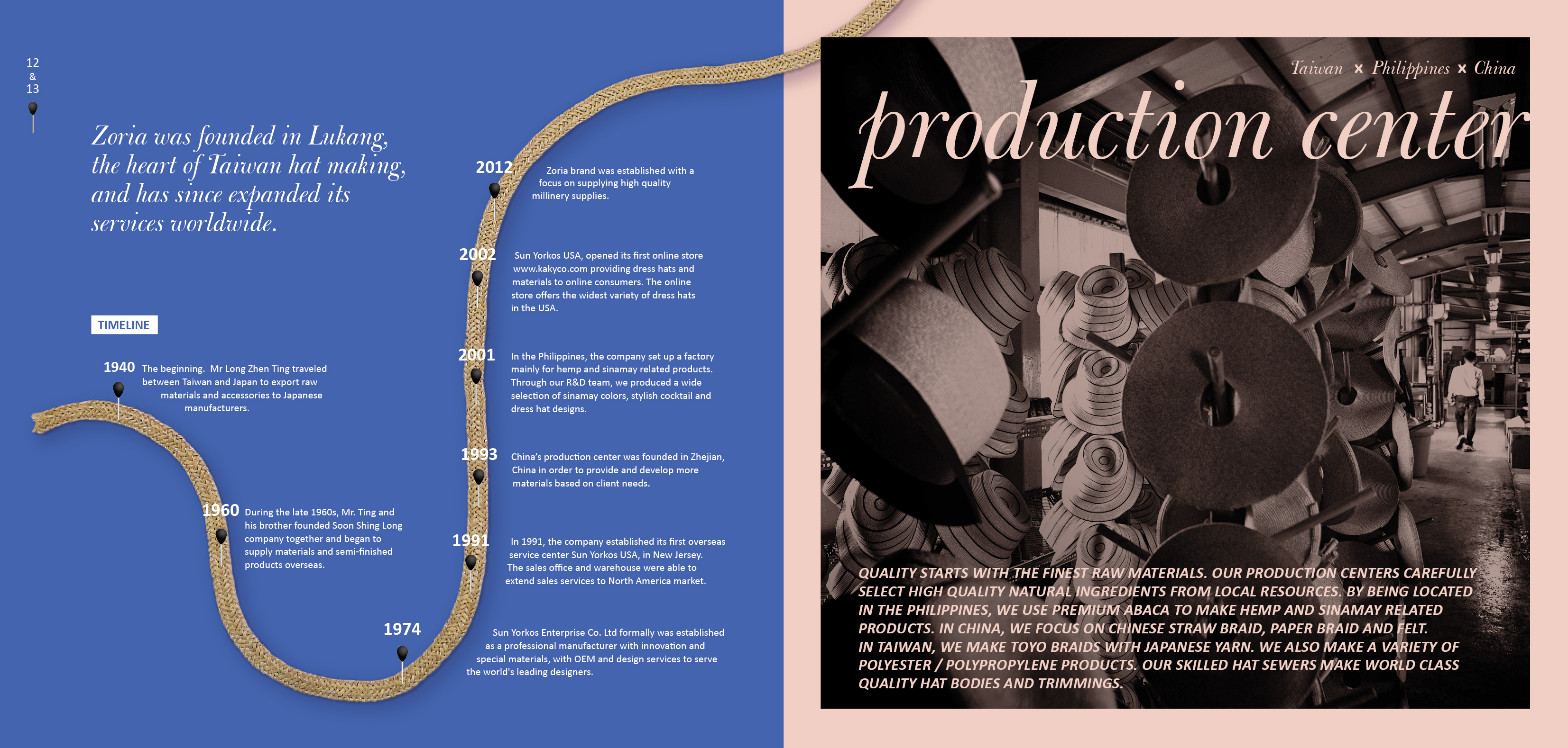 Zoria Branding Brochure :Timeline